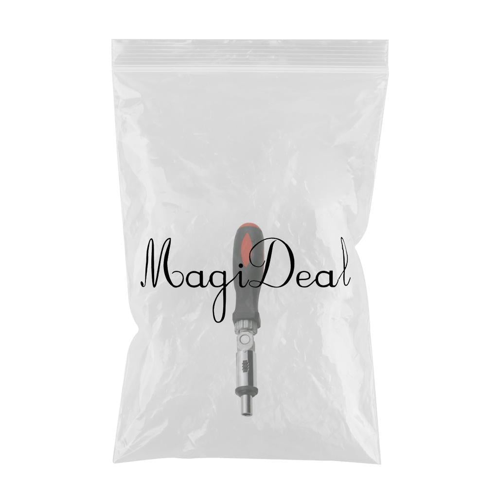 2xPortable 1/4 Inch Hex Left/Right Rotating 180 Degree Ratchet Screwdriver