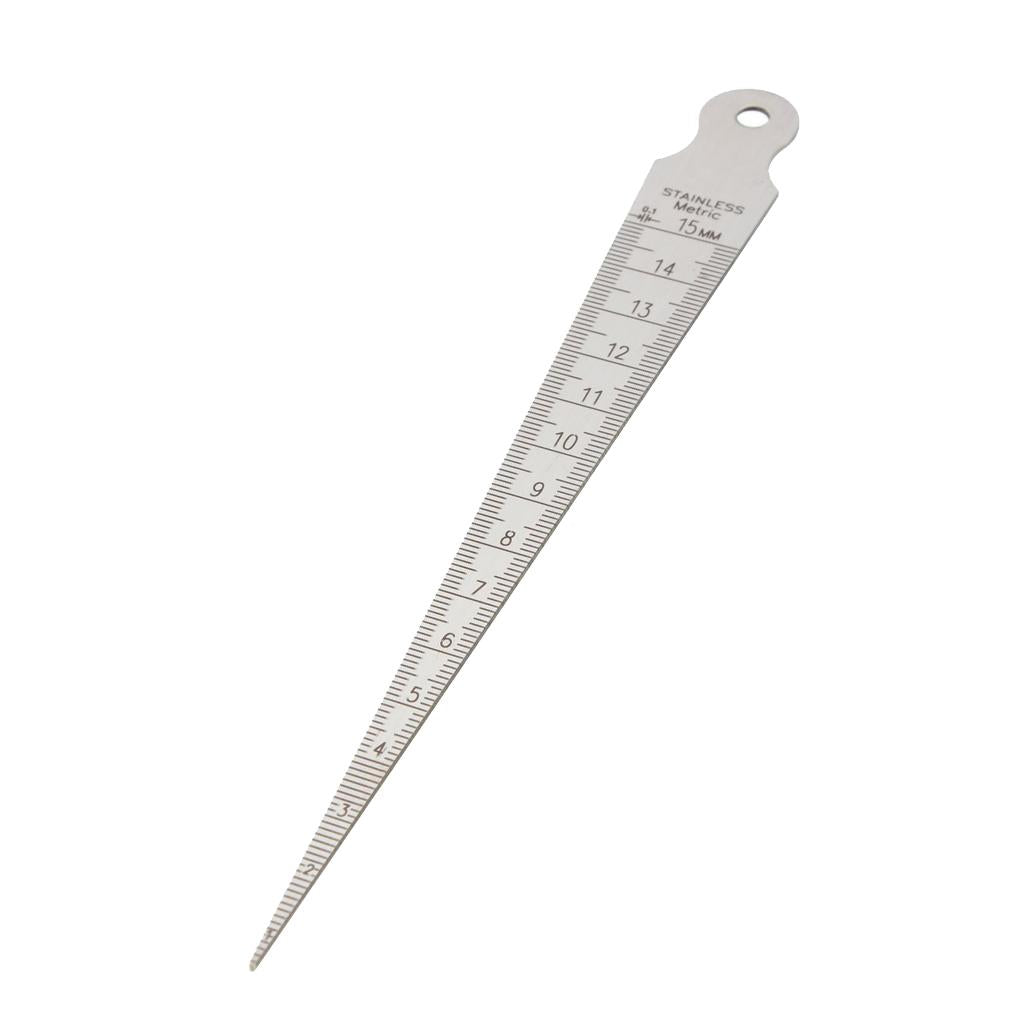 2xWedge Gauge Hole-Diameter Ruler Taper Gap Measurement 1-15mm (0.86mm Depth)