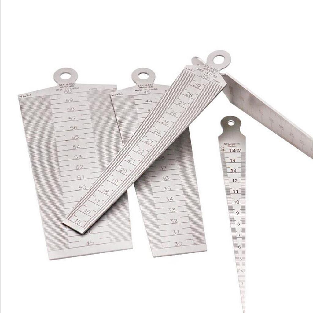 3xWedge Gauge Hole-Diameter Ruler Taper Gap Measurement 1-15mm (0.86mm Depth)