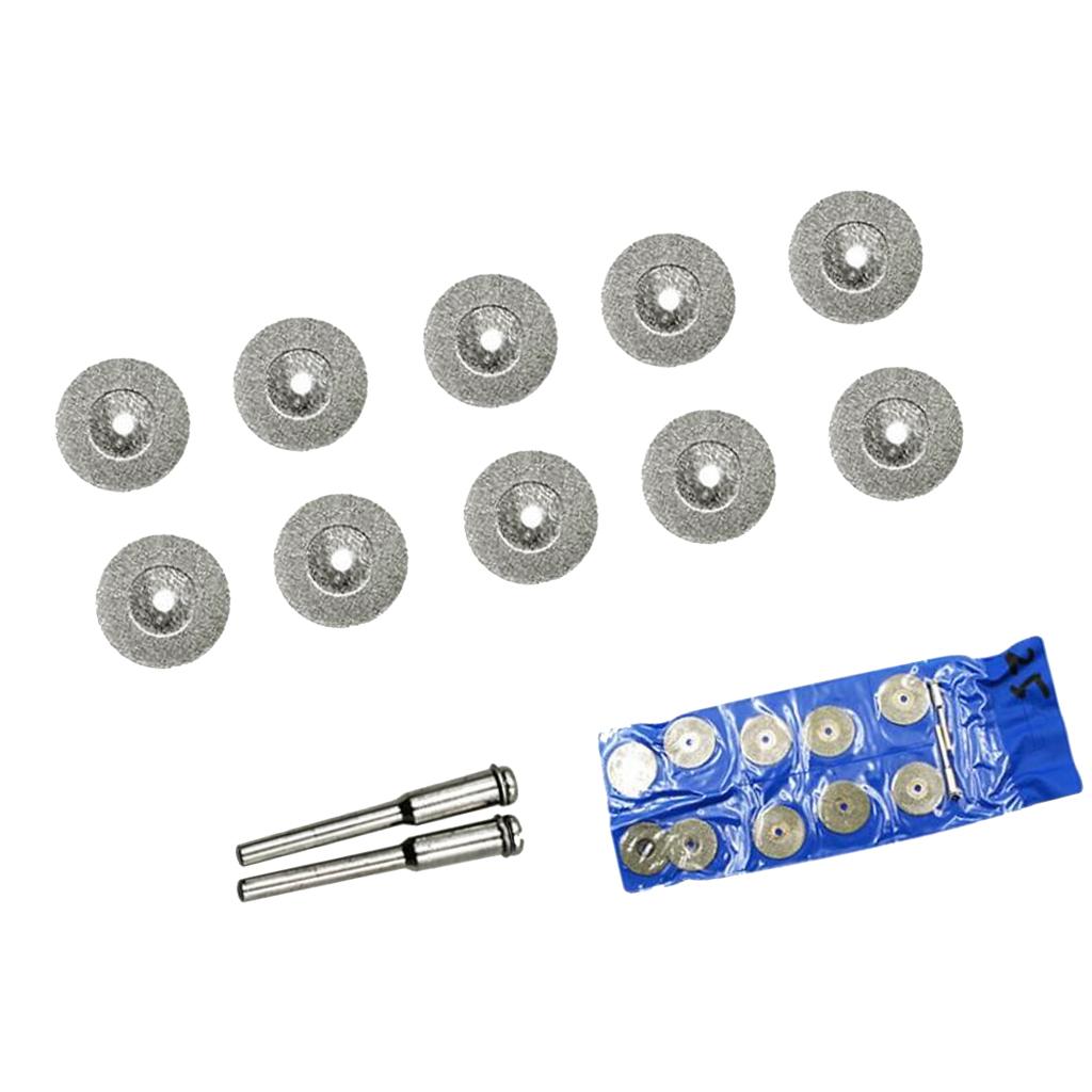 2x10 Pcs Diamond Cutting Discs Drill Bit For Rotary Tool 16mm without holes