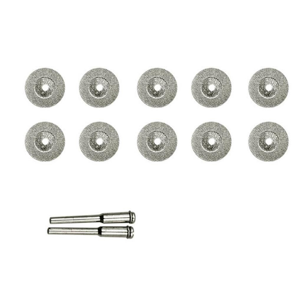 2x10 Pcs Diamond Cutting Discs Drill Bit For Rotary Tool 16mm without holes