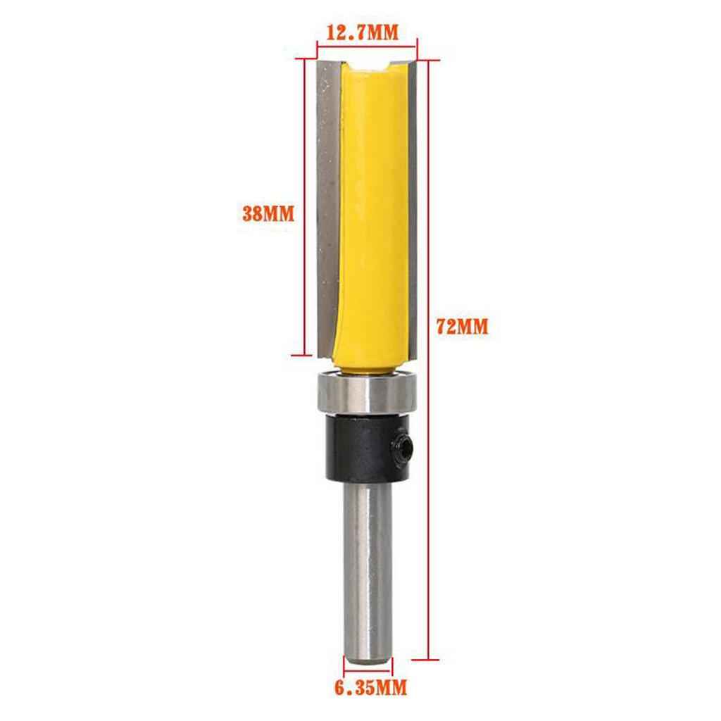 1/4'' Shank Top Bearing Flush Trim Router Bit Woodworking Cutter 12.7x38mm