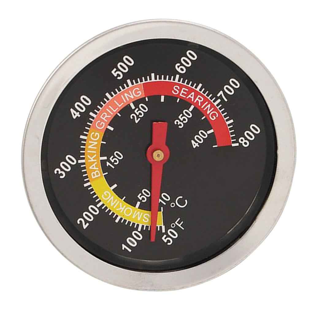 Stainless Steel BBQ Smoker Grill Thermometer Temperature Gauge 10-400 Degree
