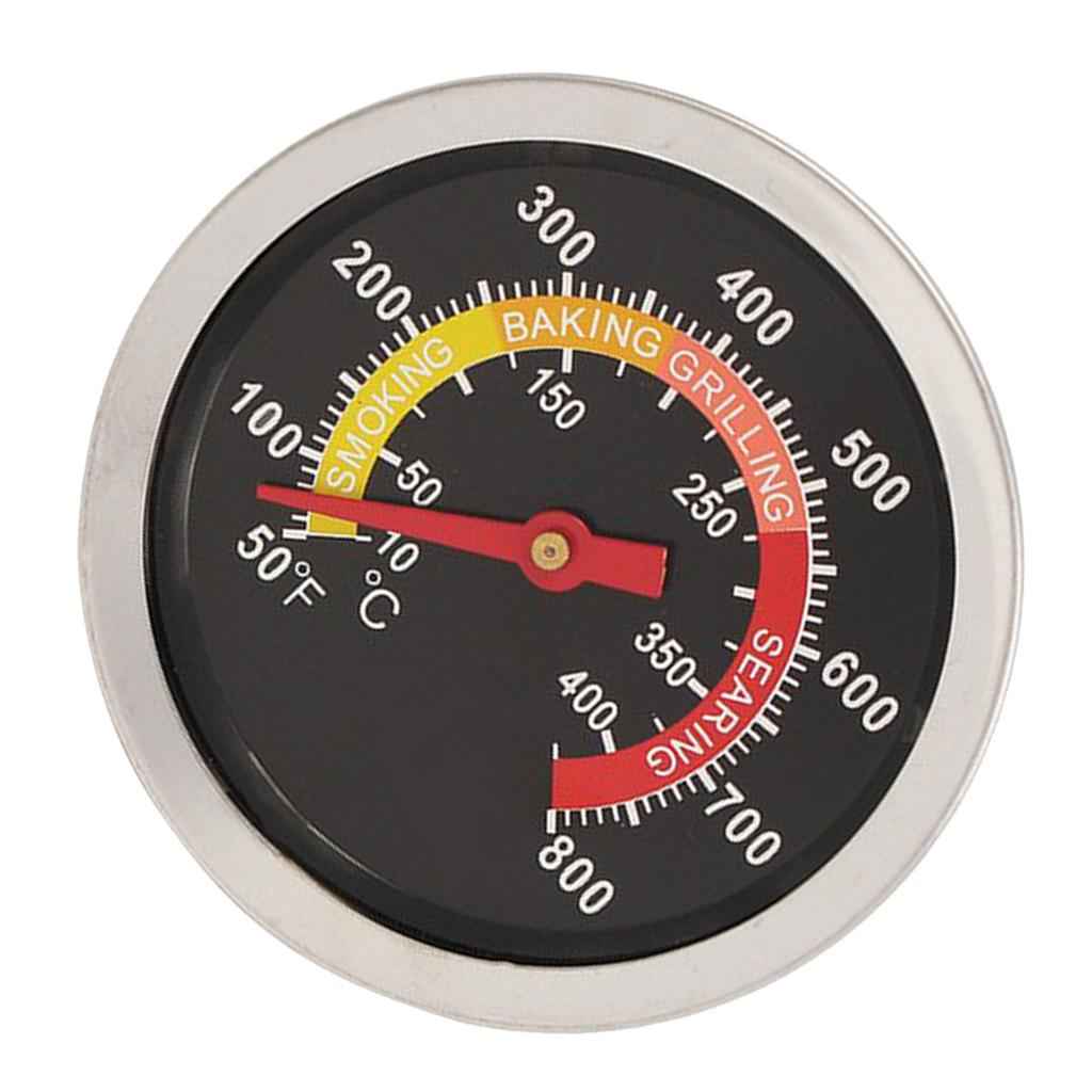 Stainless Steel BBQ Smoker Grill Thermometer Temperature Gauge 10-400 Degree