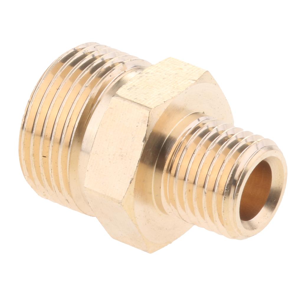 2xPressure Washer Swivel Brass Hose Adapter Connector 22mm M to 14mm M