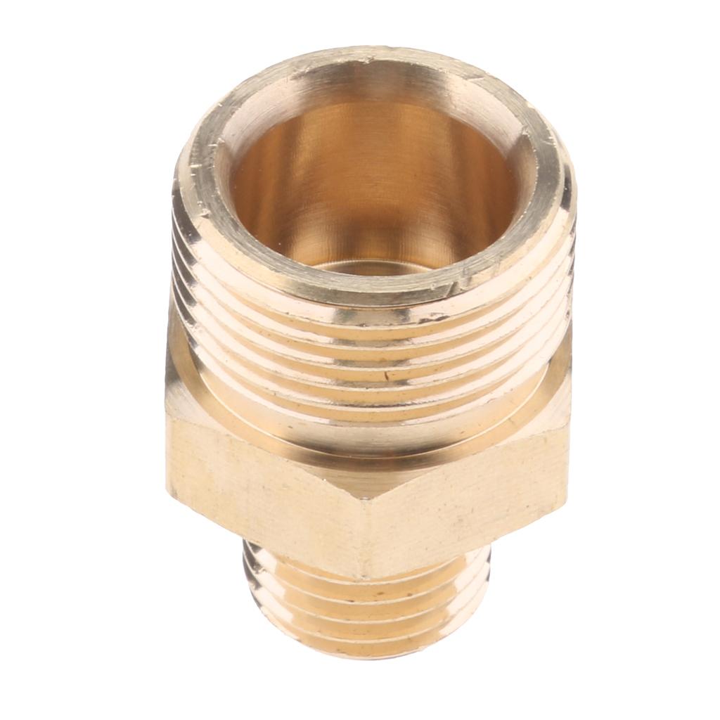 2xPressure Washer Swivel Brass Hose Adapter Connector 22mm M to 14mm M