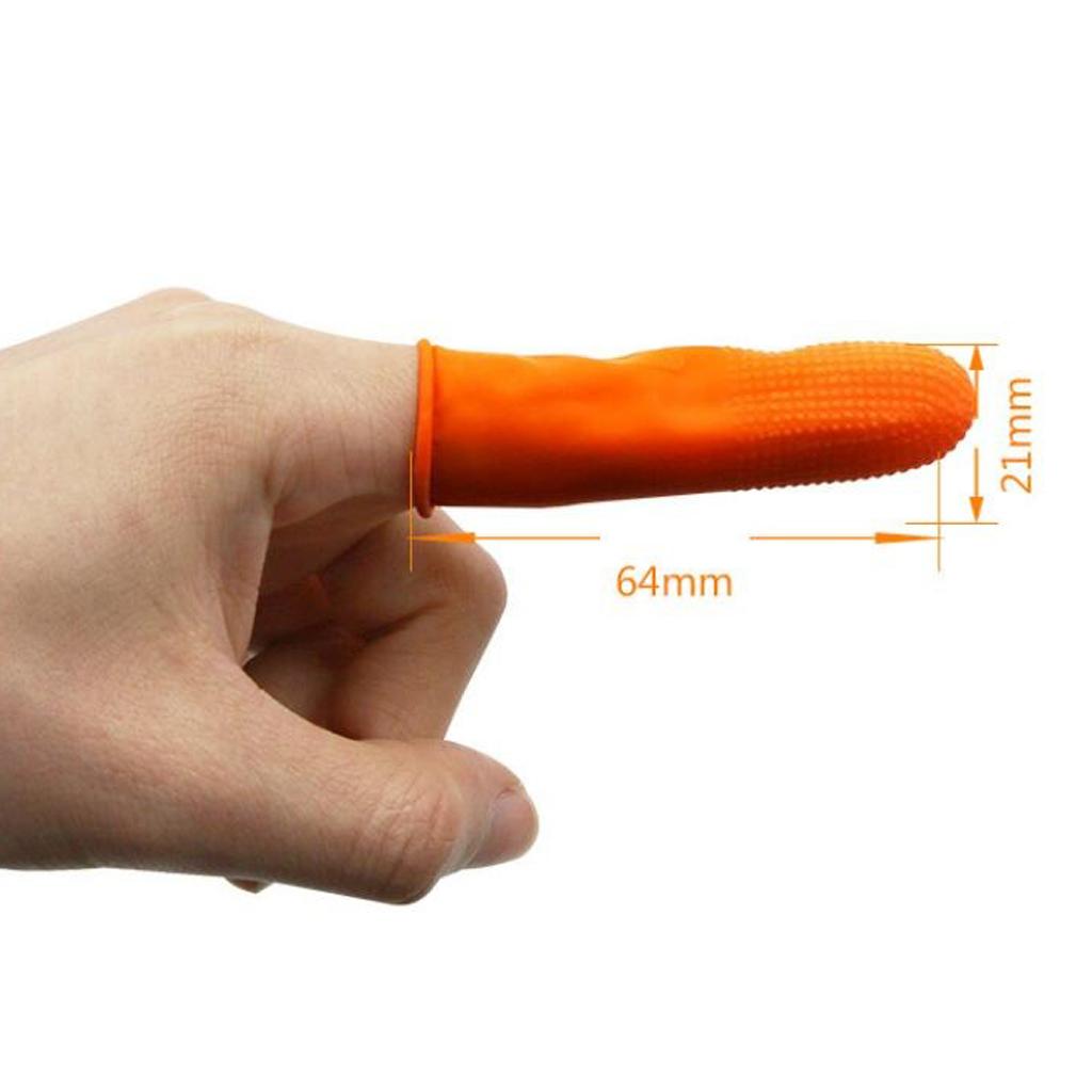2x100Pieces Disposable Latex Non-Slip Fingertips Gloves Set