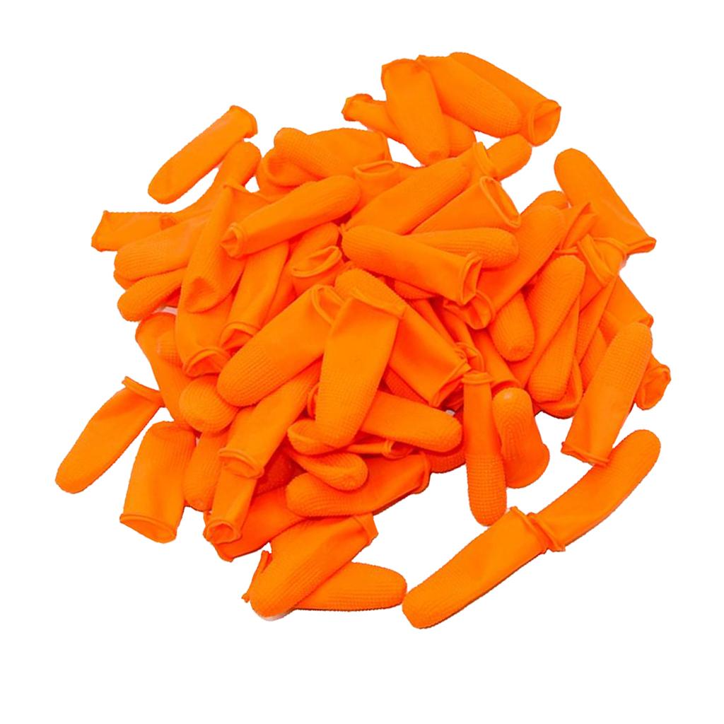 2x100Pieces Disposable Latex Non-Slip Fingertips Gloves Set