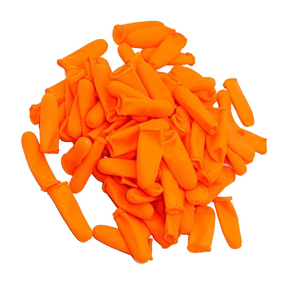 2x100Pieces Disposable Latex Non-Slip Fingertips Gloves Set