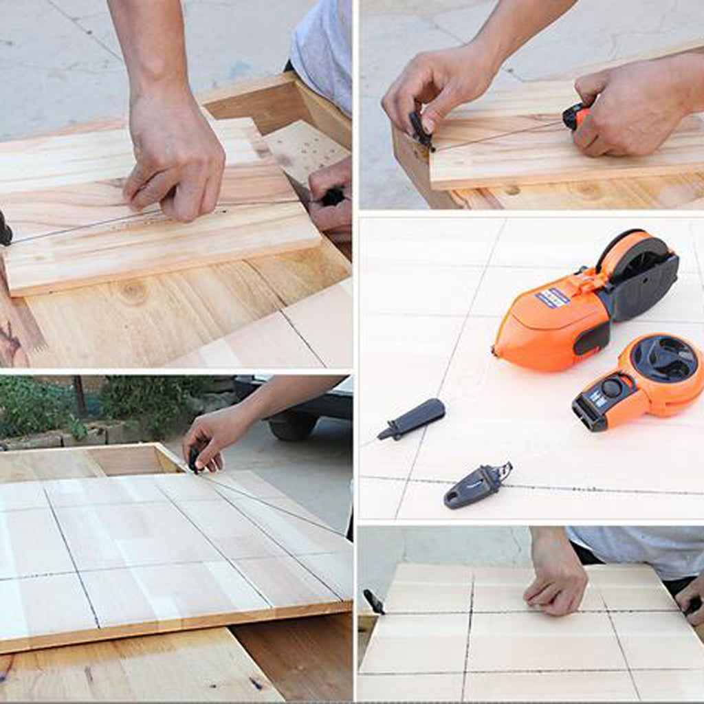 Plastic Carpentry Marking Tool Automatic Rewind Ink Snap Line Scriber S