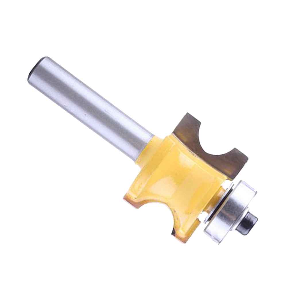 8mm Shank Bullnose Router Bit C3 Carbide Tipped Woodworking Cutter 9.525mm