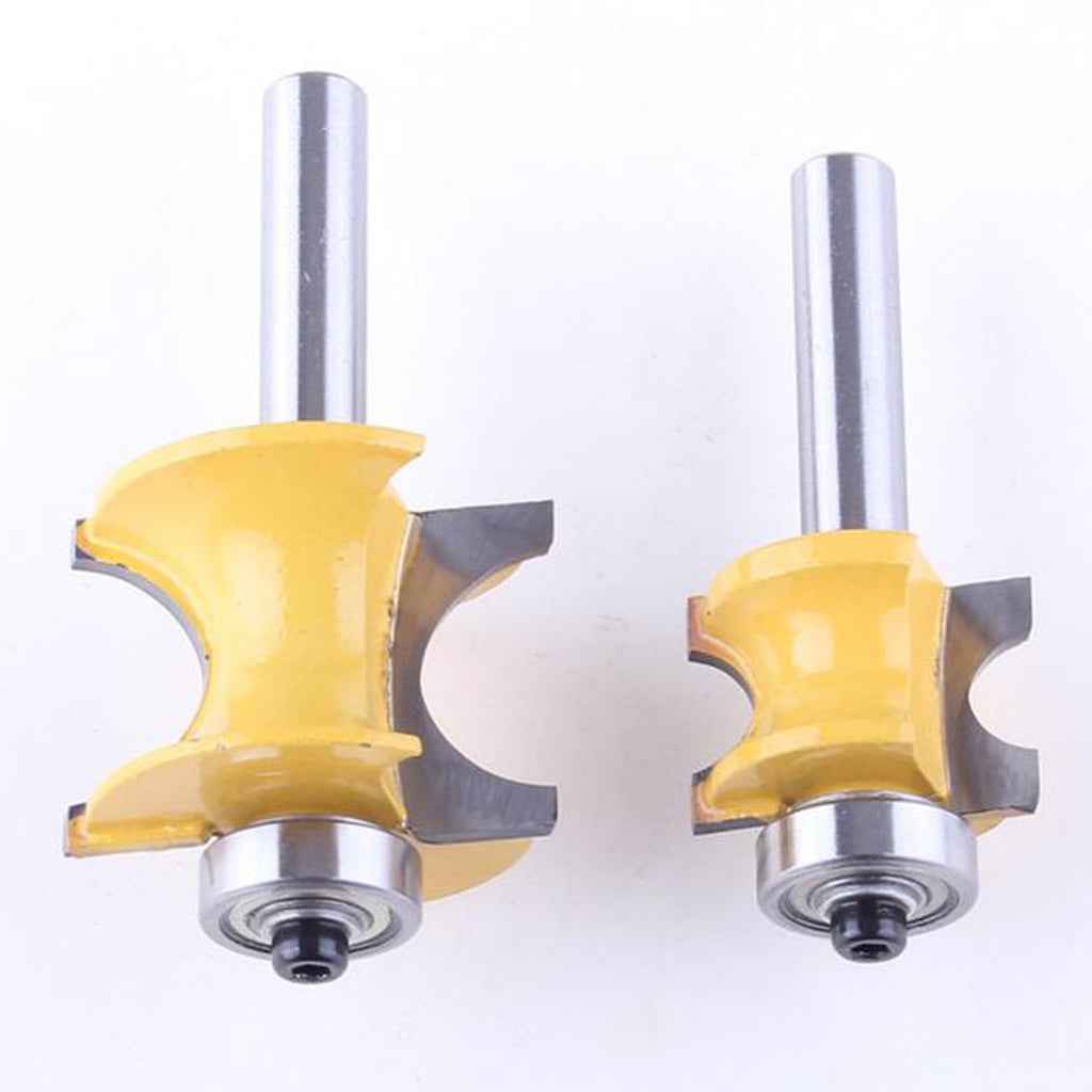 8mm Shank Bullnose Router Bit C3 Carbide Tipped Woodworking Cutter 9.525mm