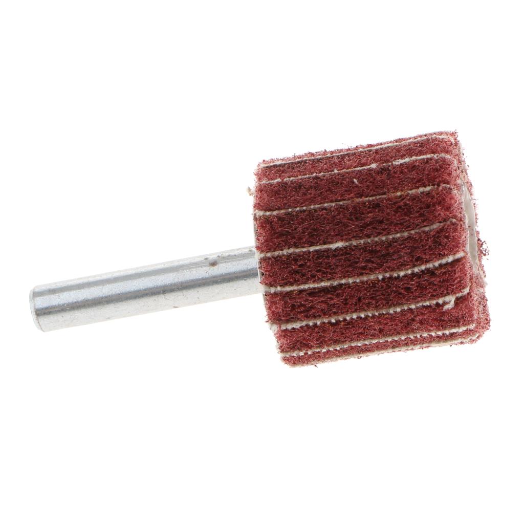 4xNon Woven Abrasive Wheel Grinding Polishing Tools 25 x 25 x 6mm Grit Red