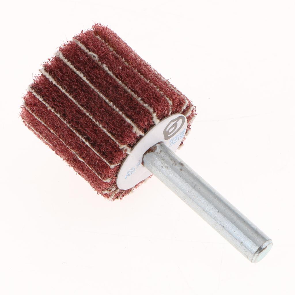6xNon Woven Abrasive Wheel Grinding Polishing Tools 25 x 25 x 6mm Grit Red