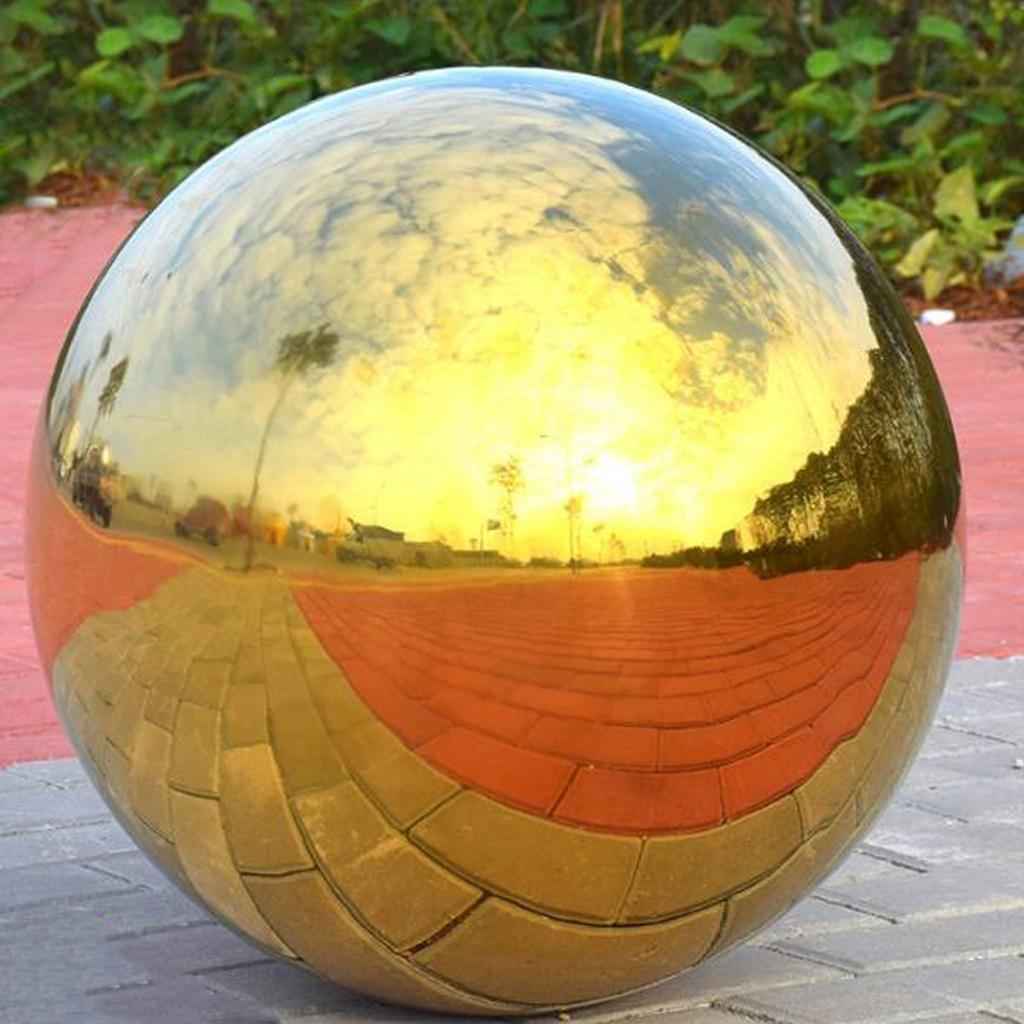 304 Stainless Hollow Ball Seamless Mirror Ball Sphere Home Garden Deco 90mm