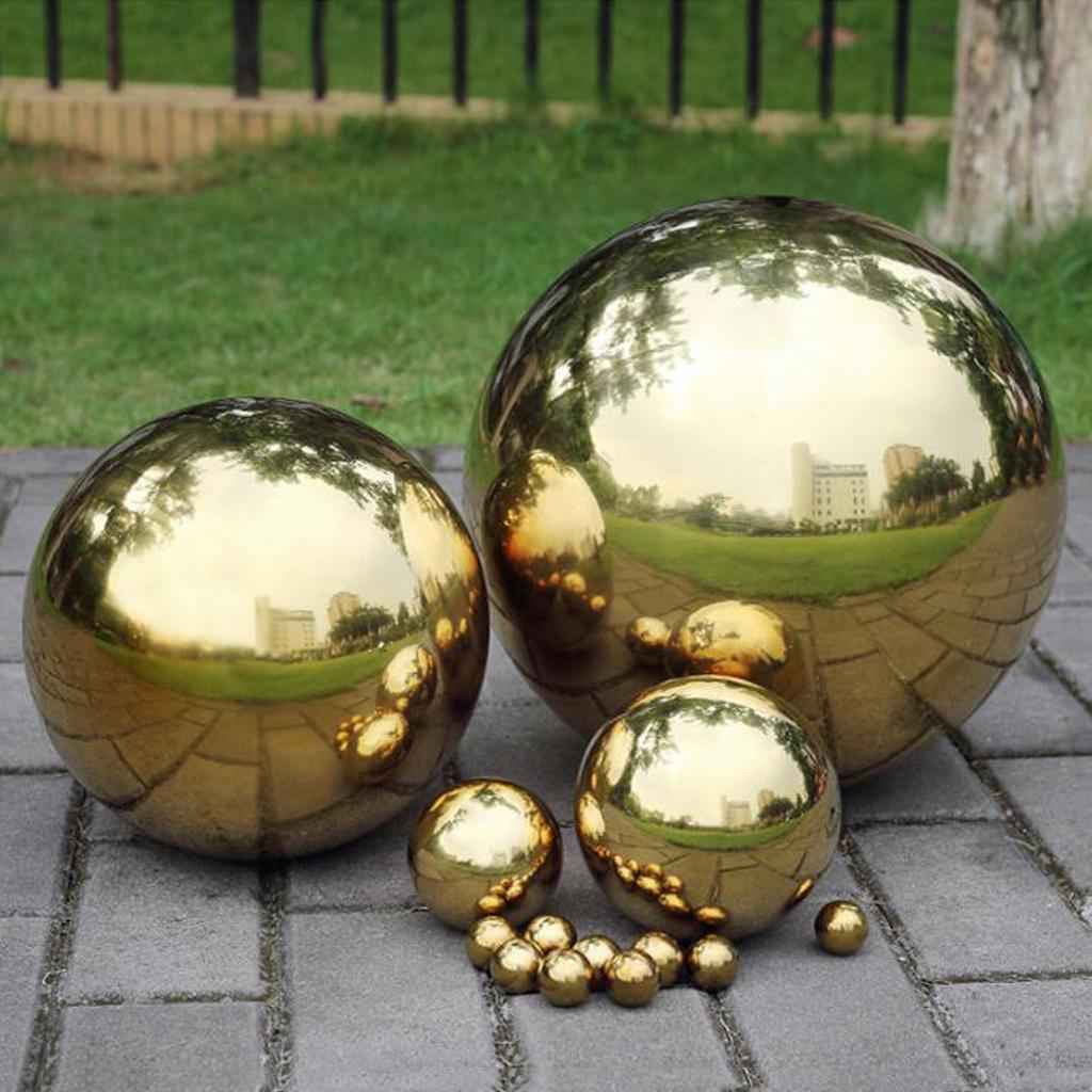 304 Stainless Hollow Ball Seamless Mirror Ball Sphere Home Garden Deco 90mm