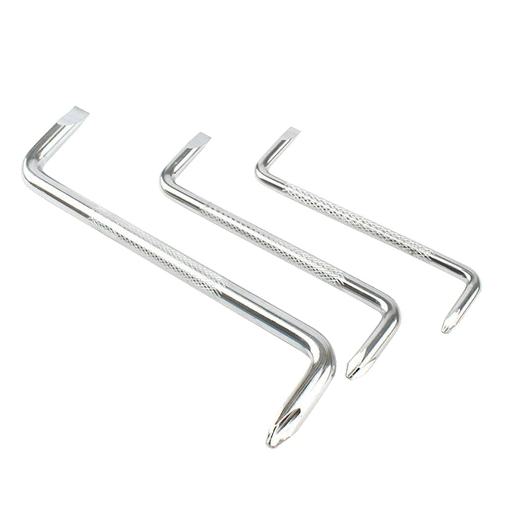 3x3pcs Steel Support Z Shape Short Shank Offset Screwdriver Set Double Headed