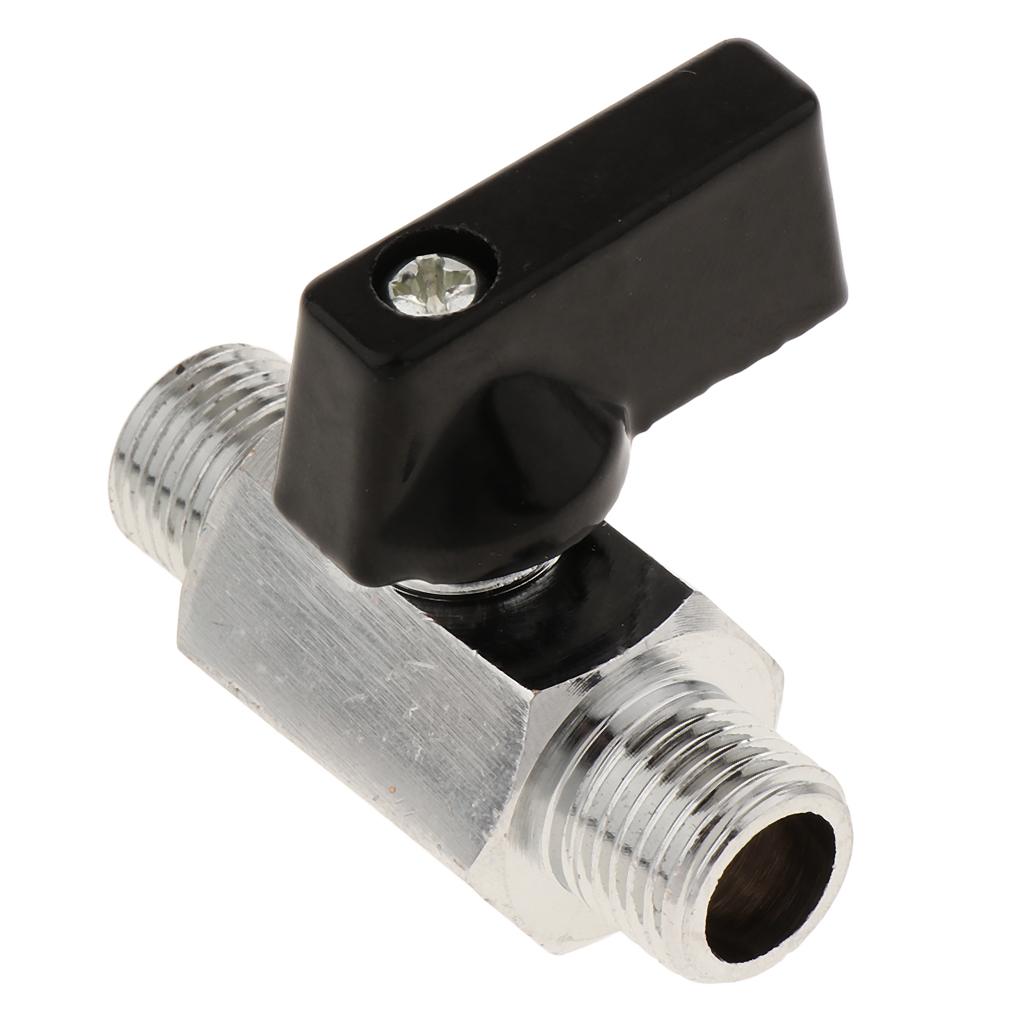 3xMale/Female Thread Mini Brass Ball Valve Flow Control Gas Oil Water Male 12mm