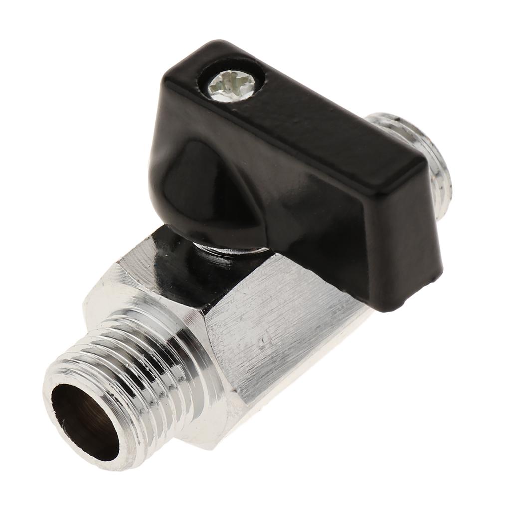 4xMale/Female Thread Mini Brass Ball Valve Flow Control Gas Oil Water Male 12mm