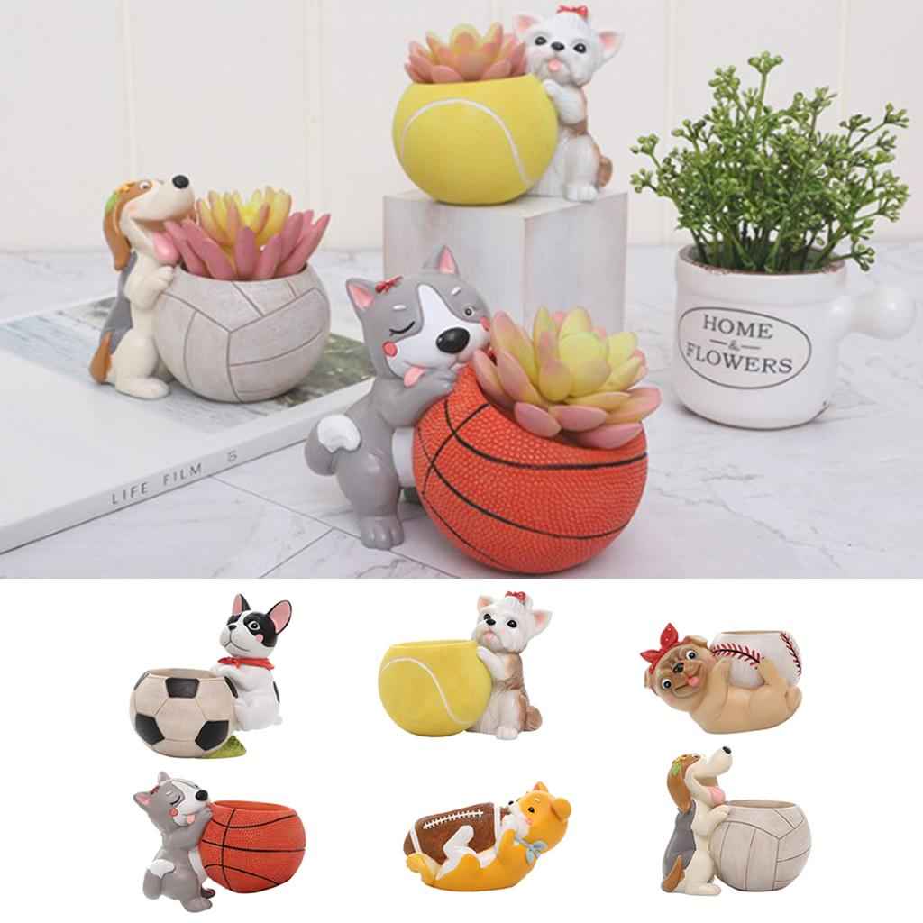 Creative Sports Ball Shape Succulent Plant Pot for Home Decor Soccer