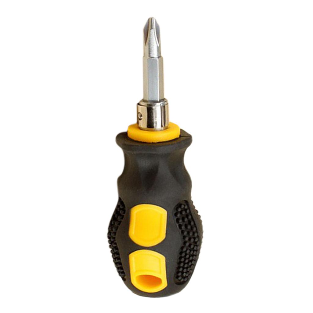 2xShort Handle Mini Magnetic Screwdriver Repair Tools 2 in 1 