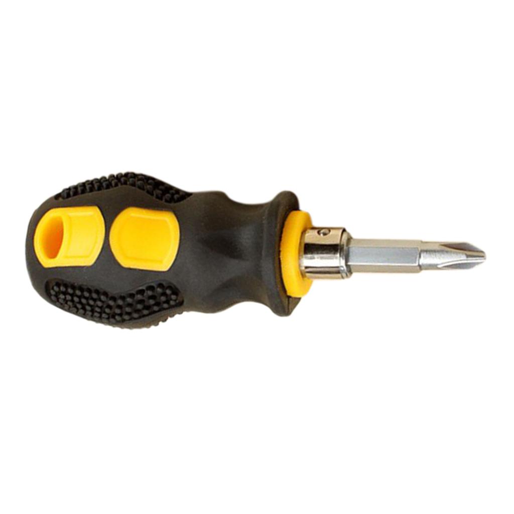 3xShort Handle Mini Magnetic Screwdriver Repair Tools 2 in 1 