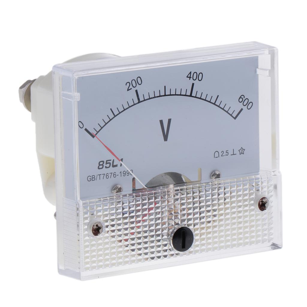 4xAccurate 85L1 AC Voltmeter Analog Pointer Voltage Meter Gauge 0-600V