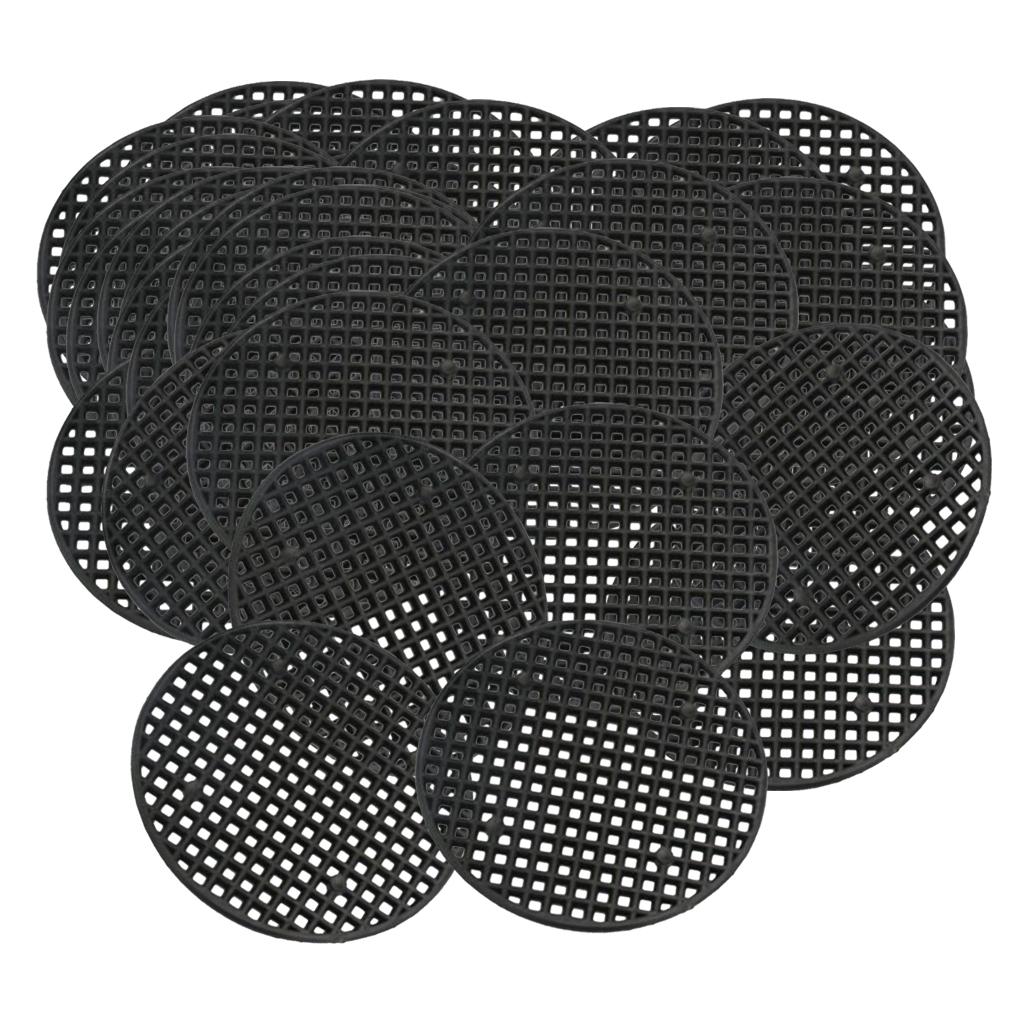 4xPlastic Drainage Mesh Sheet Bonsai Flowerpot Bottom Net 4.5cm_50Pcs