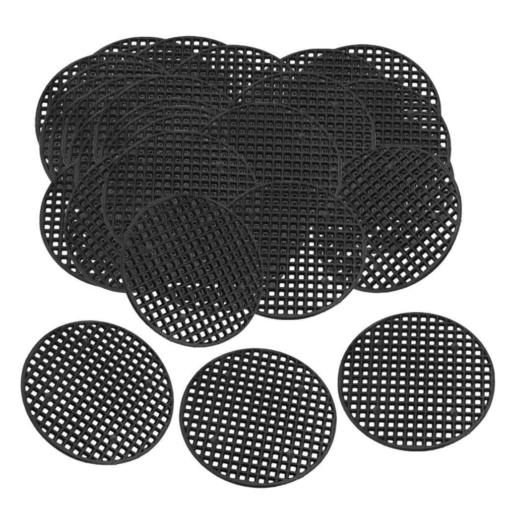 3xPlastic Drainage Mesh Sheet Bonsai Flowerpot Bottom Net 4.5cm_50Pcs