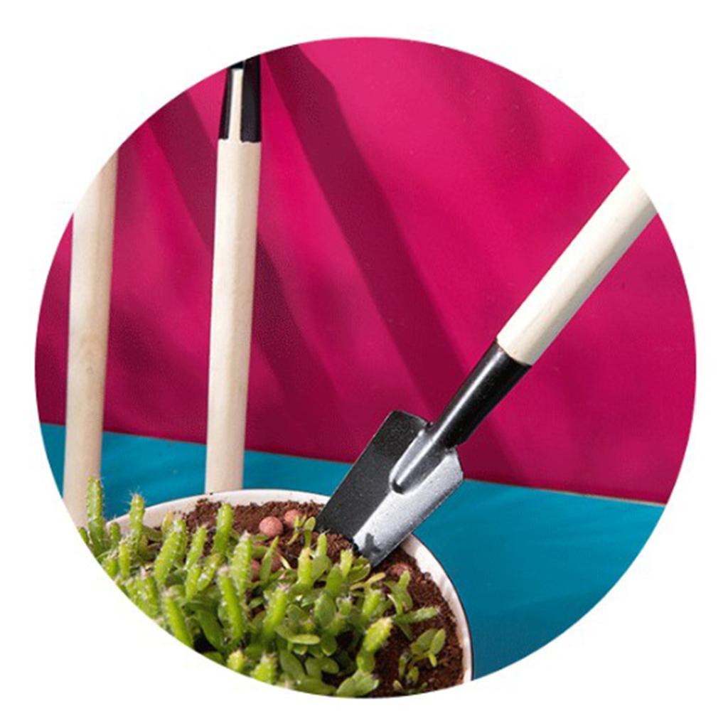 2x3pcs Garden Plant Tools Mini Planting Succulent Garden Tools Wood Handle