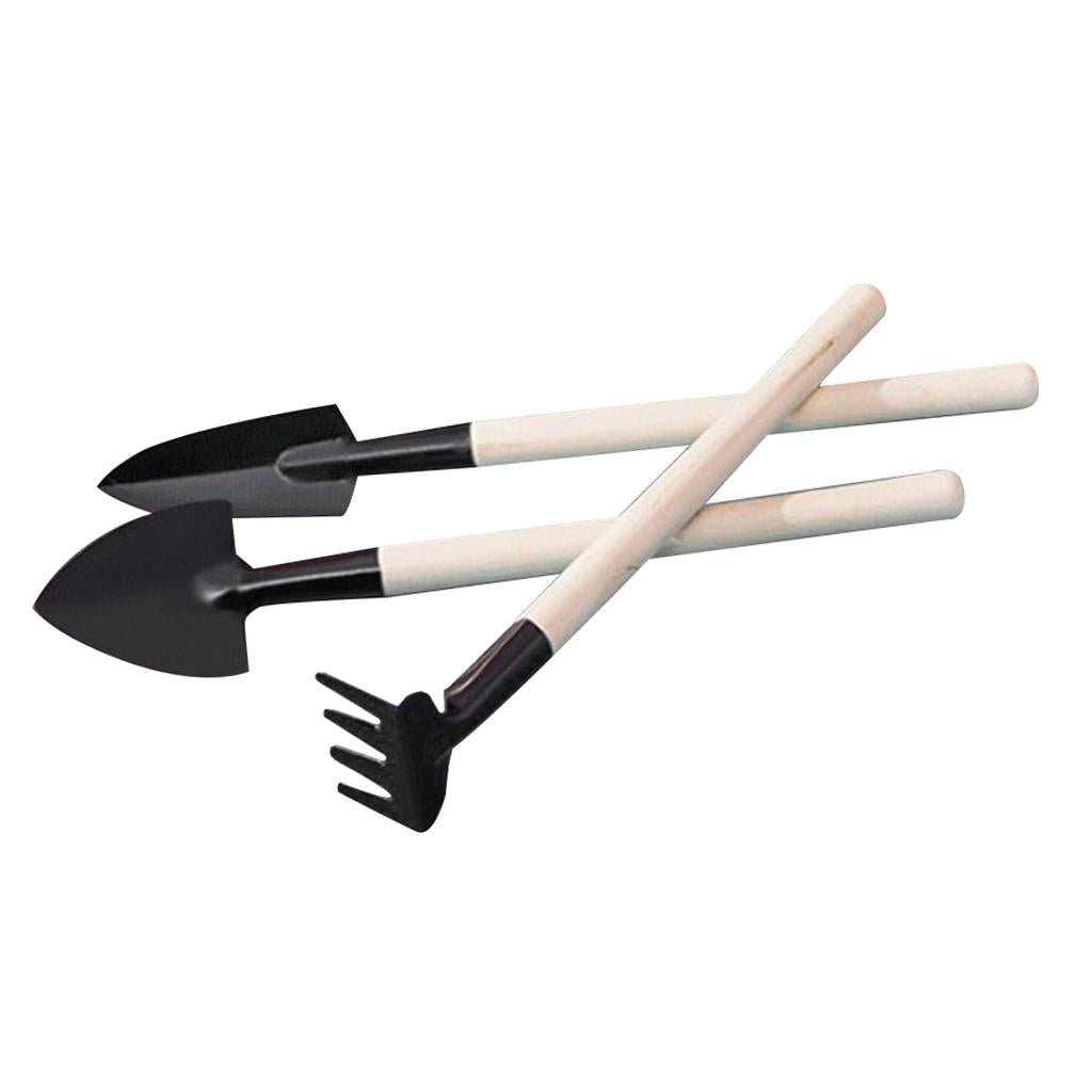 2x3pcs Garden Plant Tools Mini Planting Succulent Garden Tools Wood Handle