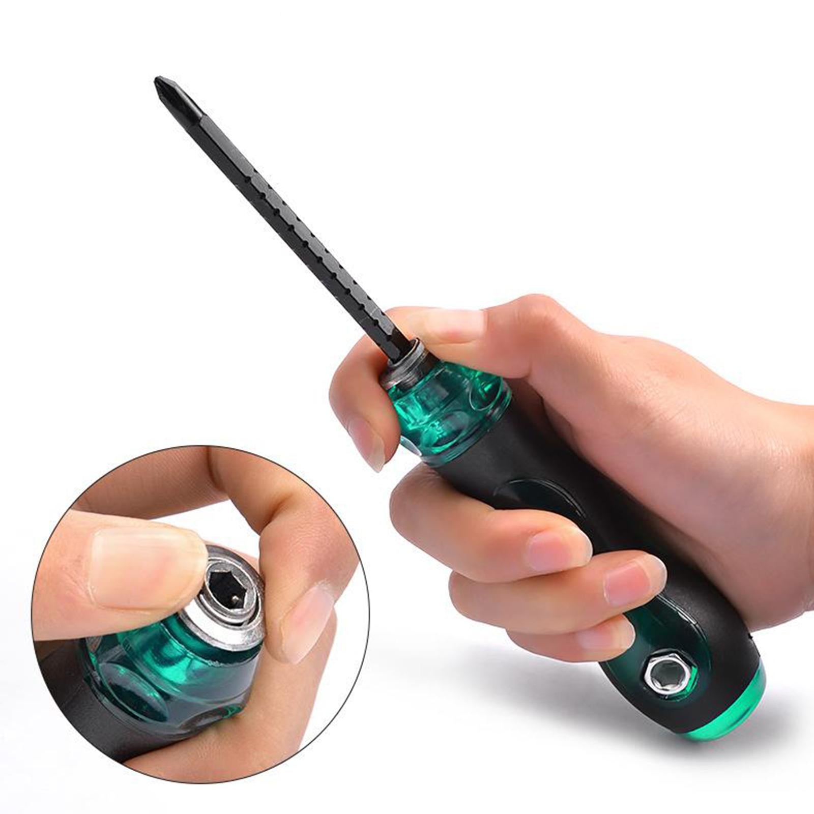 2xCR-V Magnetic Screwdriver Philips Cross Soft Grip Handles 4cm