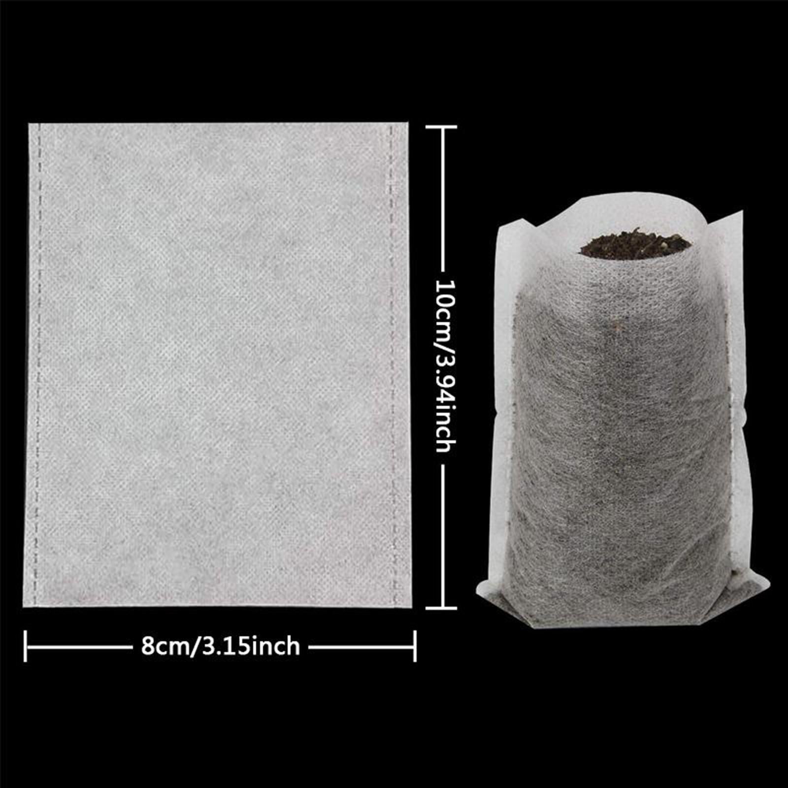 3x300pcs/Set Biodegradable Non-Woven Nursery Bag Plants Grow Pots  8x10cm