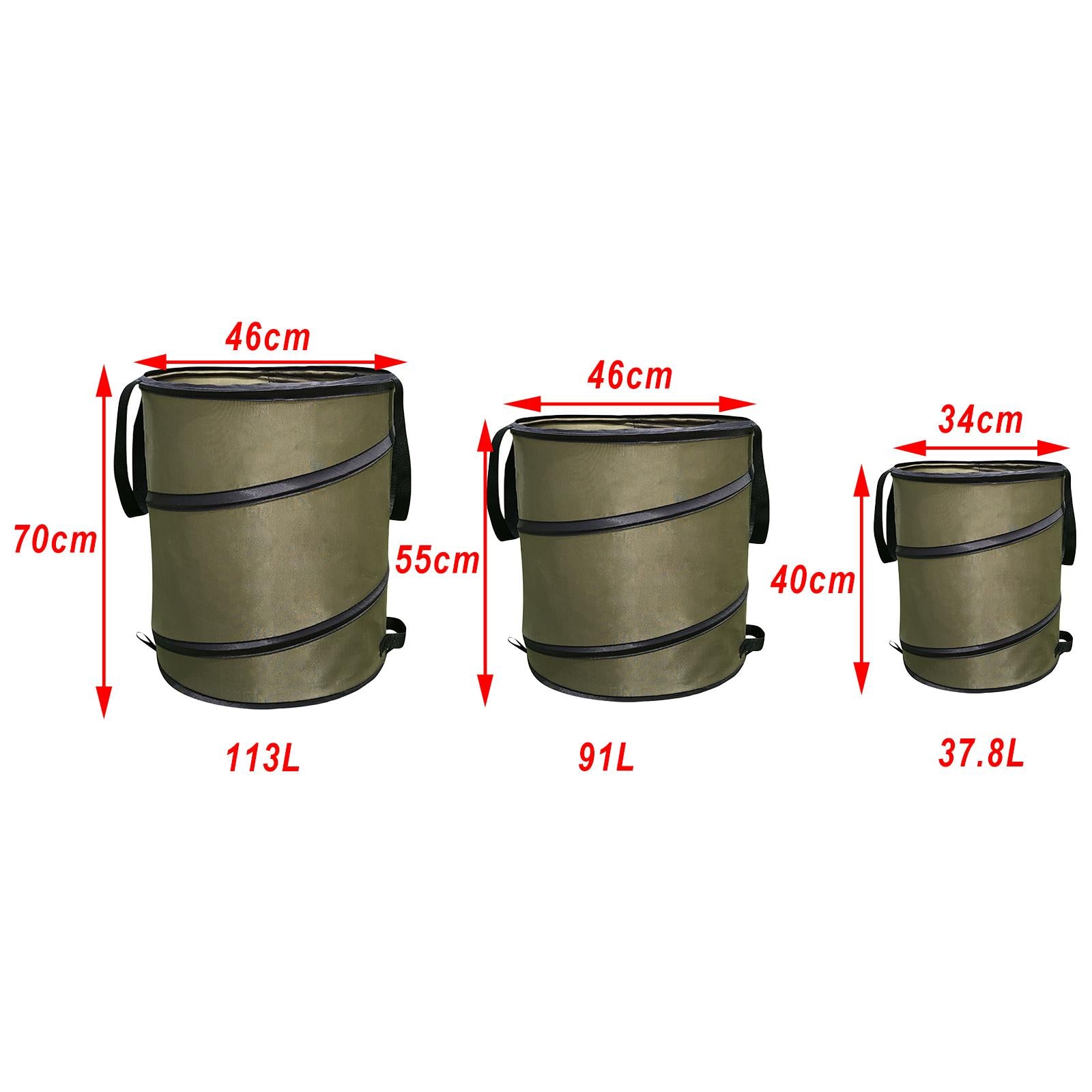 Collapsible Yard Gardening Waste Bag Pop-up Trash Can Leaf Bin S