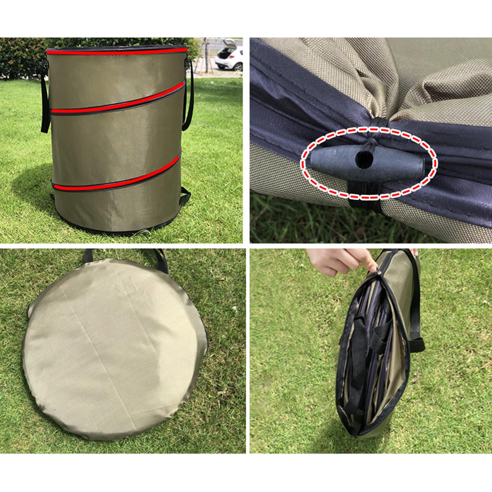Collapsible Yard Gardening Waste Bag Pop-up Trash Can Leaf Bin S
