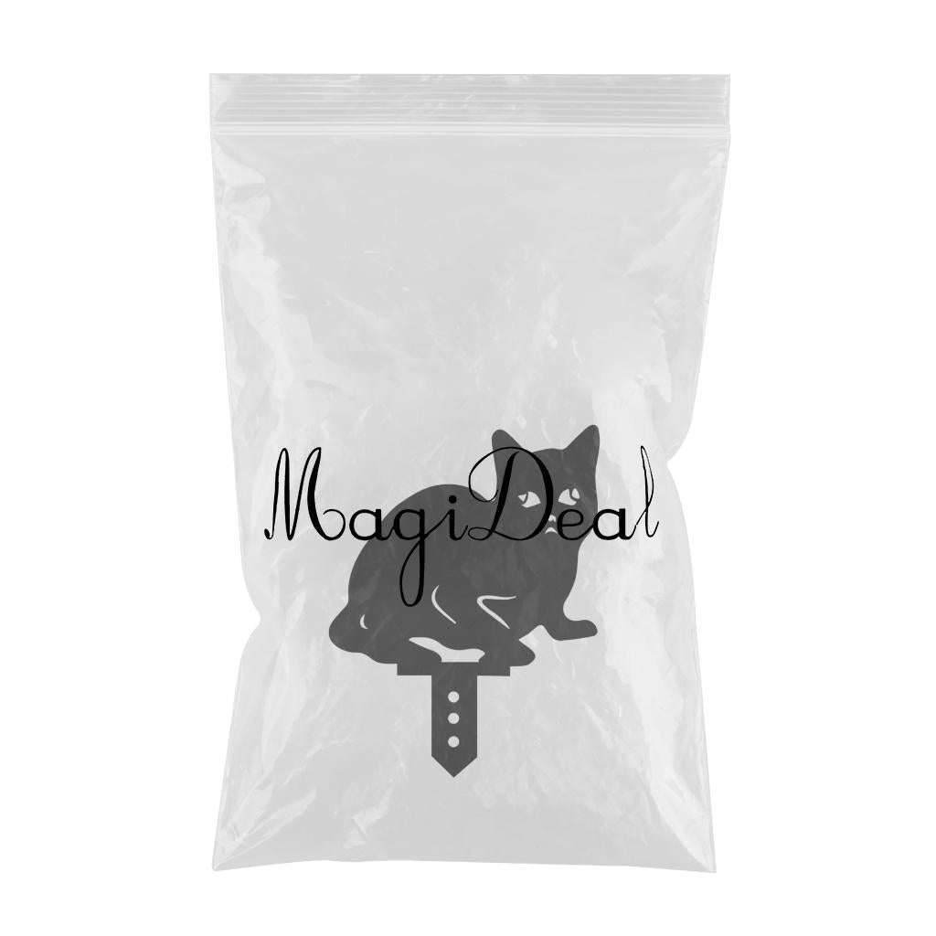Cat Kitty Acrylic Animal Silhouette Stake Garden Yard Decor A 12x16cm