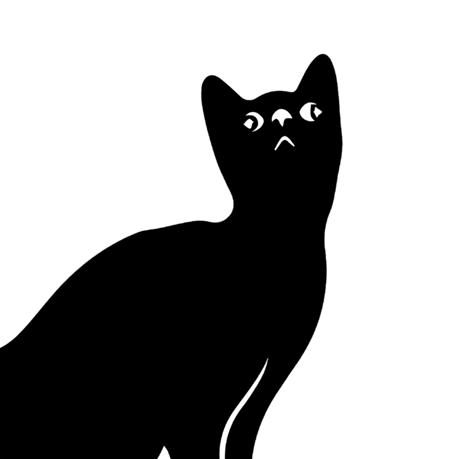 Cat Kitty Acrylic Animal Silhouette Stake Garden Yard Decor C 19x25cm