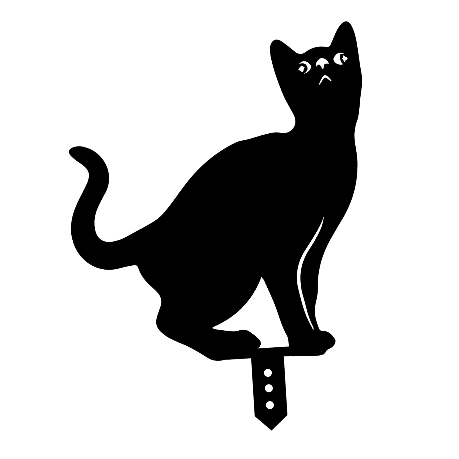 Cat Kitty Acrylic Animal Silhouette Stake Garden Yard Decor C 19x25cm