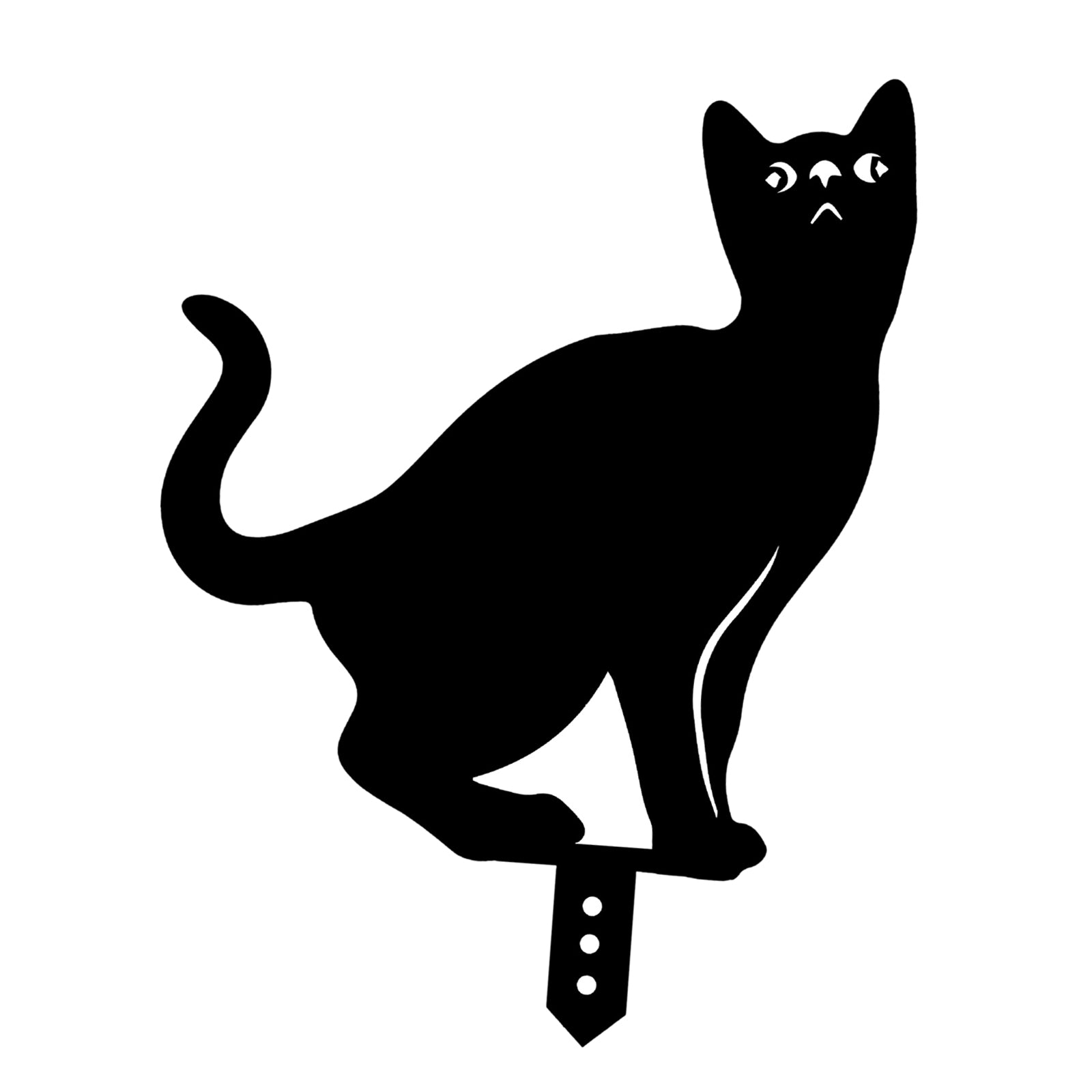 Cat Kitty Acrylic Animal Silhouette Stake Garden Yard Decor C 19x25cm
