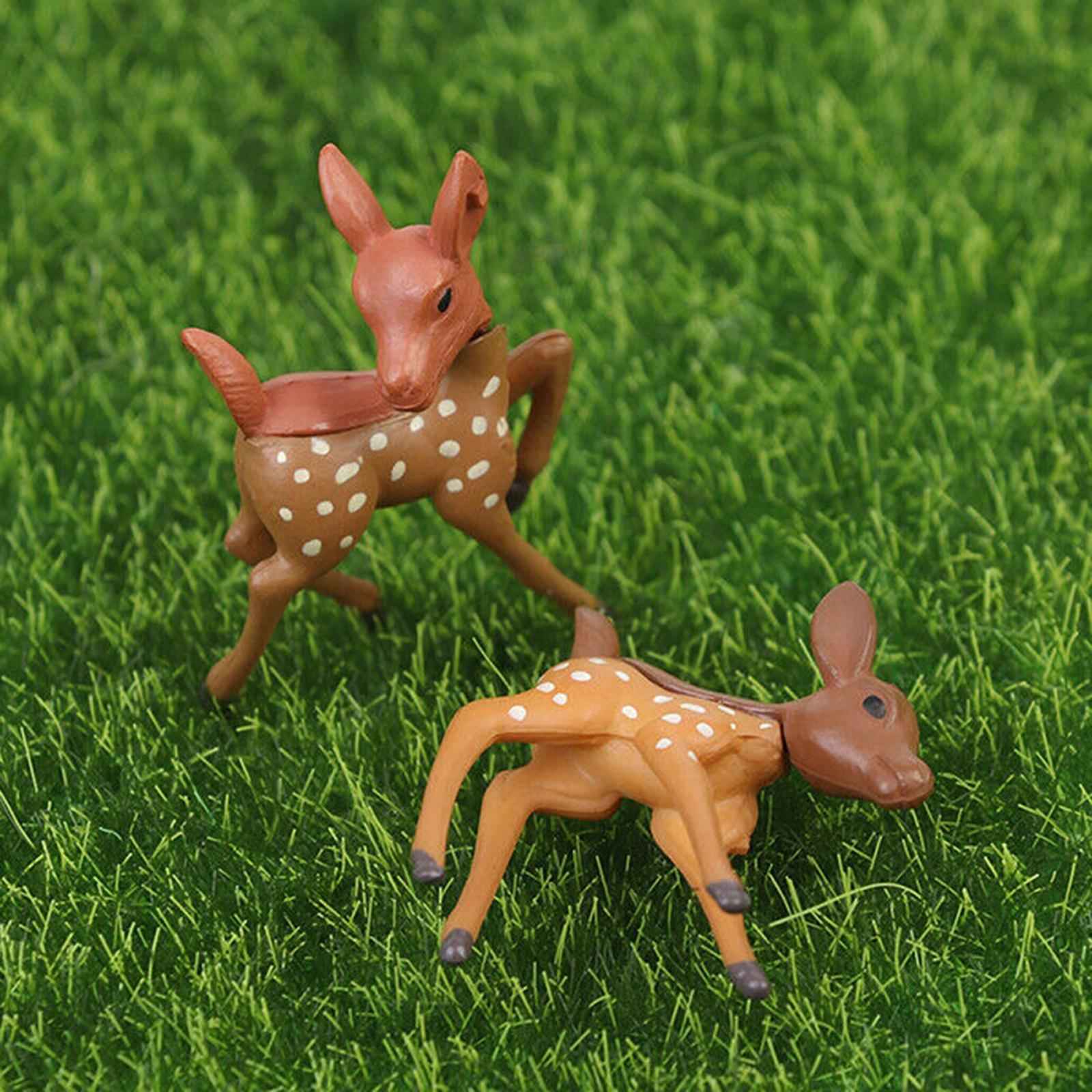 Garden Sculpture Decor Artificial Deer Statue Animal Resin Crafts Landscape