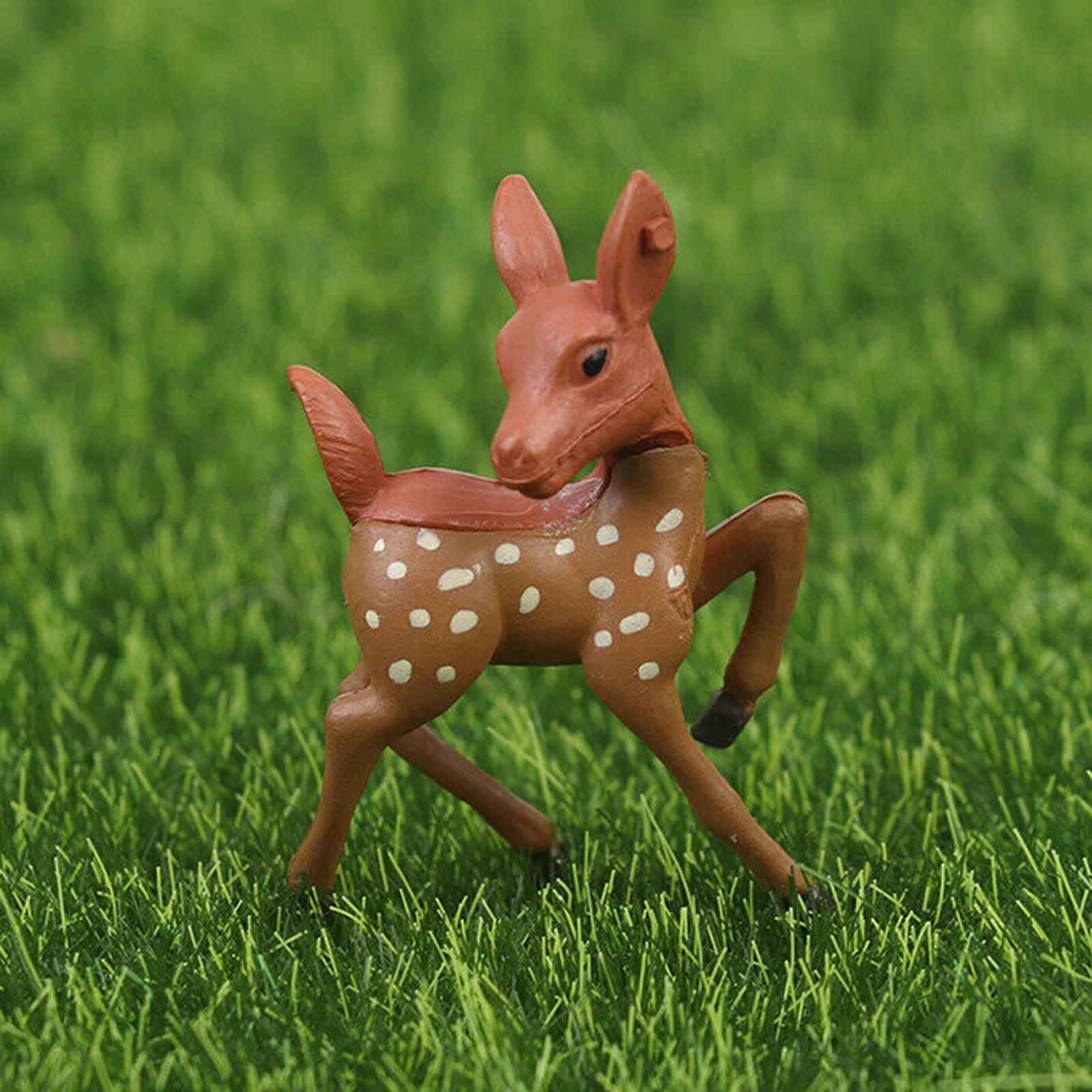Garden Sculpture Decor Artificial Deer Statue Animal Resin Crafts Landscape