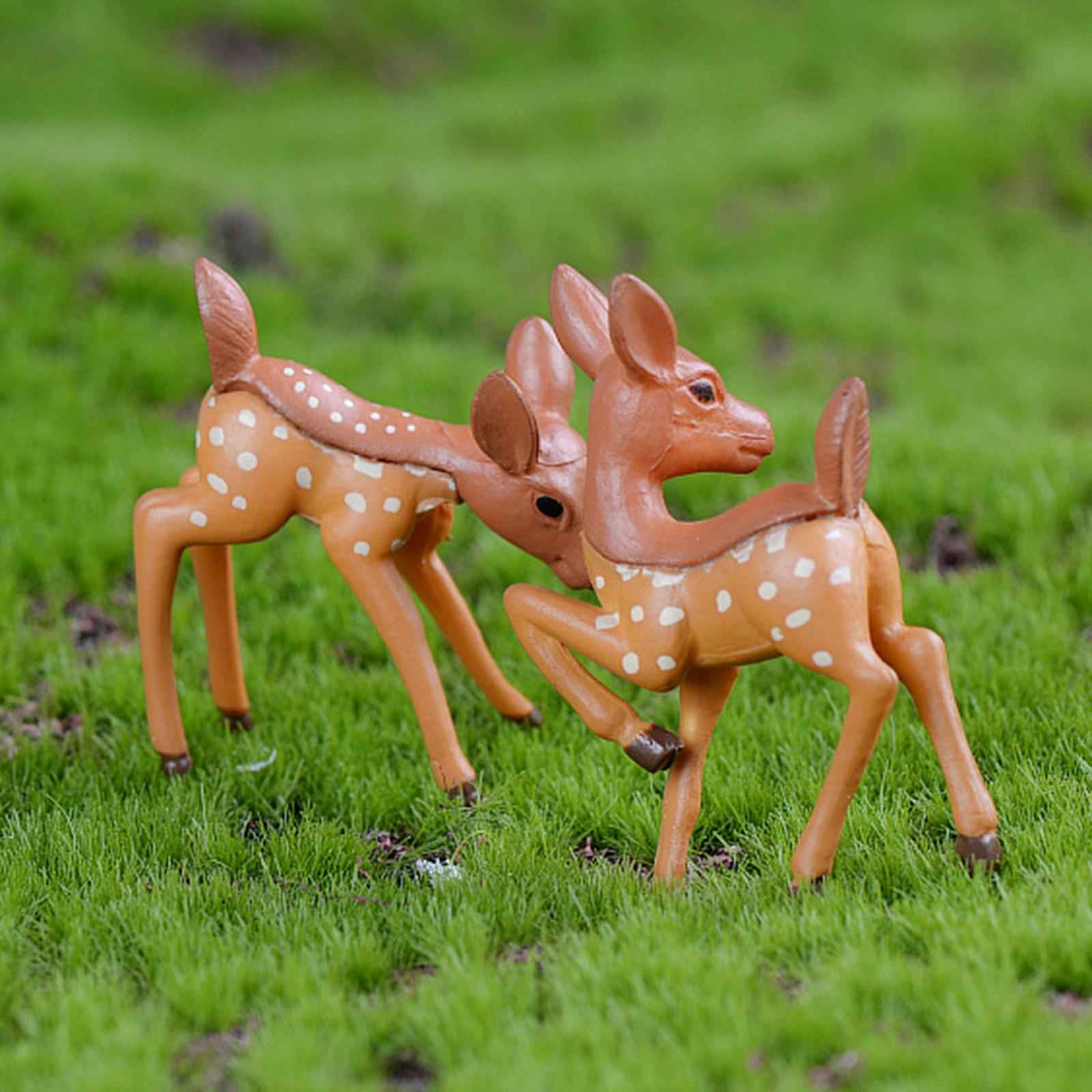 Garden Sculpture Decor Artificial Deer Statue Animal Resin Crafts Landscape