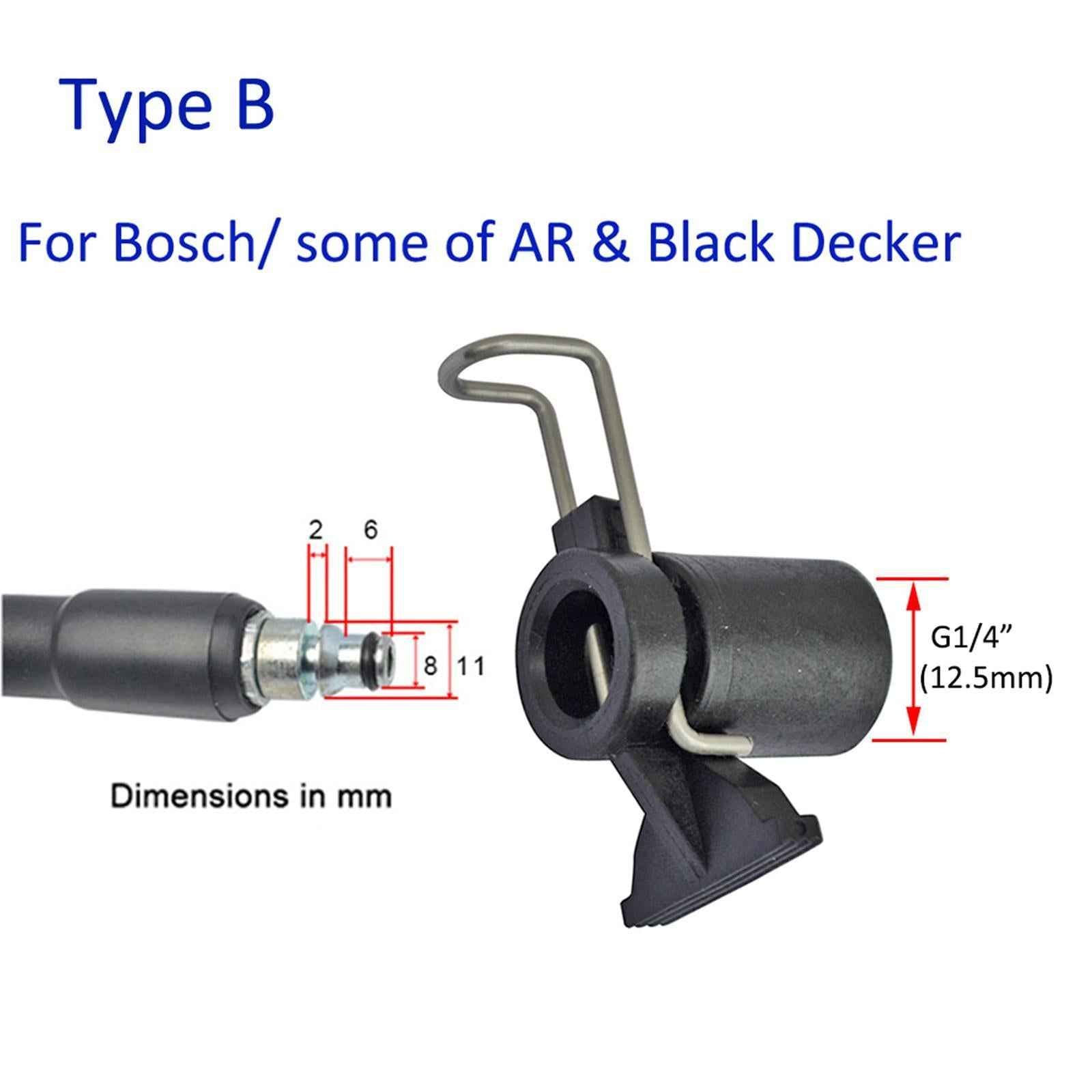 Pressure Washer Outlet Hose Connector Adapter 1/4 Inch Type B for Bosch