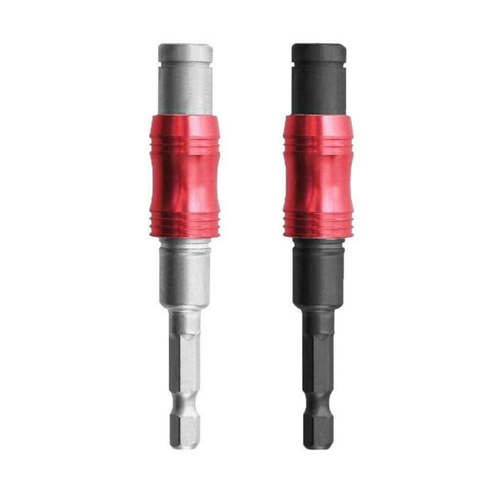 4xImpact Magnetic Pivoting Drill Bit Tip Holder Accessory Tough Bit Holder black red