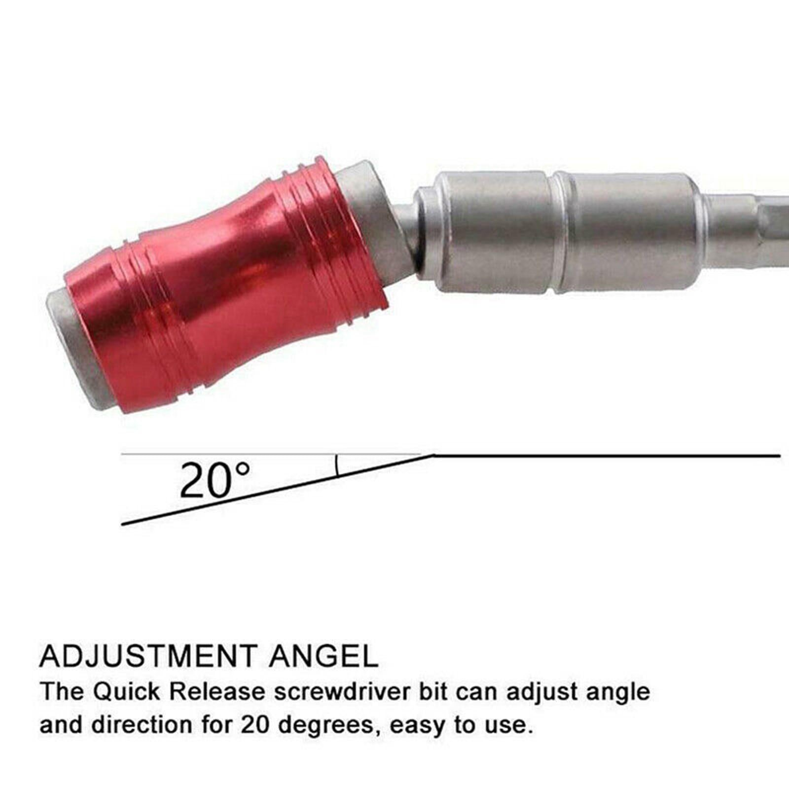 4xImpact Magnetic Pivoting Drill Bit Tip Holder Accessory Tough Bit Holder black red