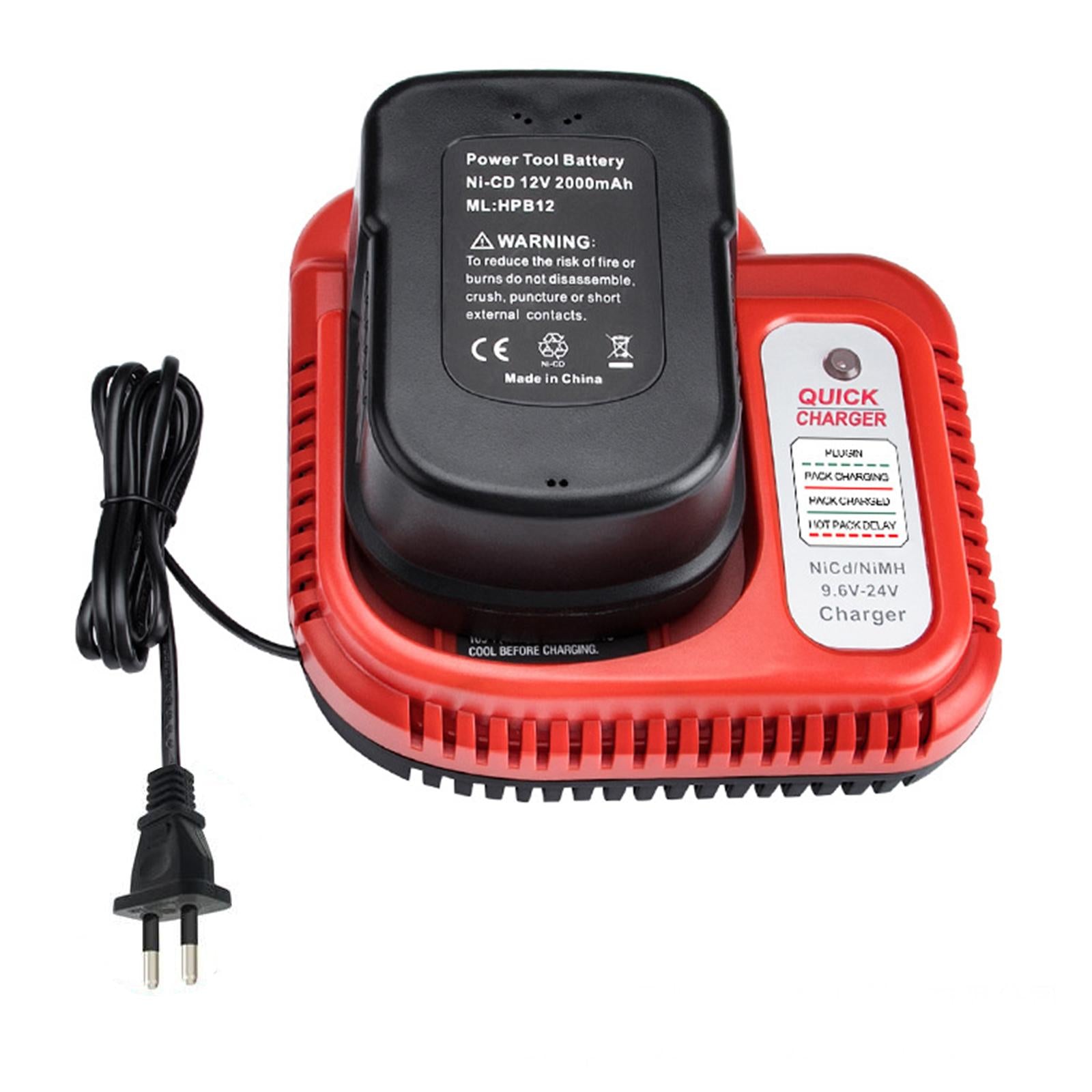 9.6V-24V Battery Charger Fit for Black & Decker HPB24 HPB12 HPB96 HPB18