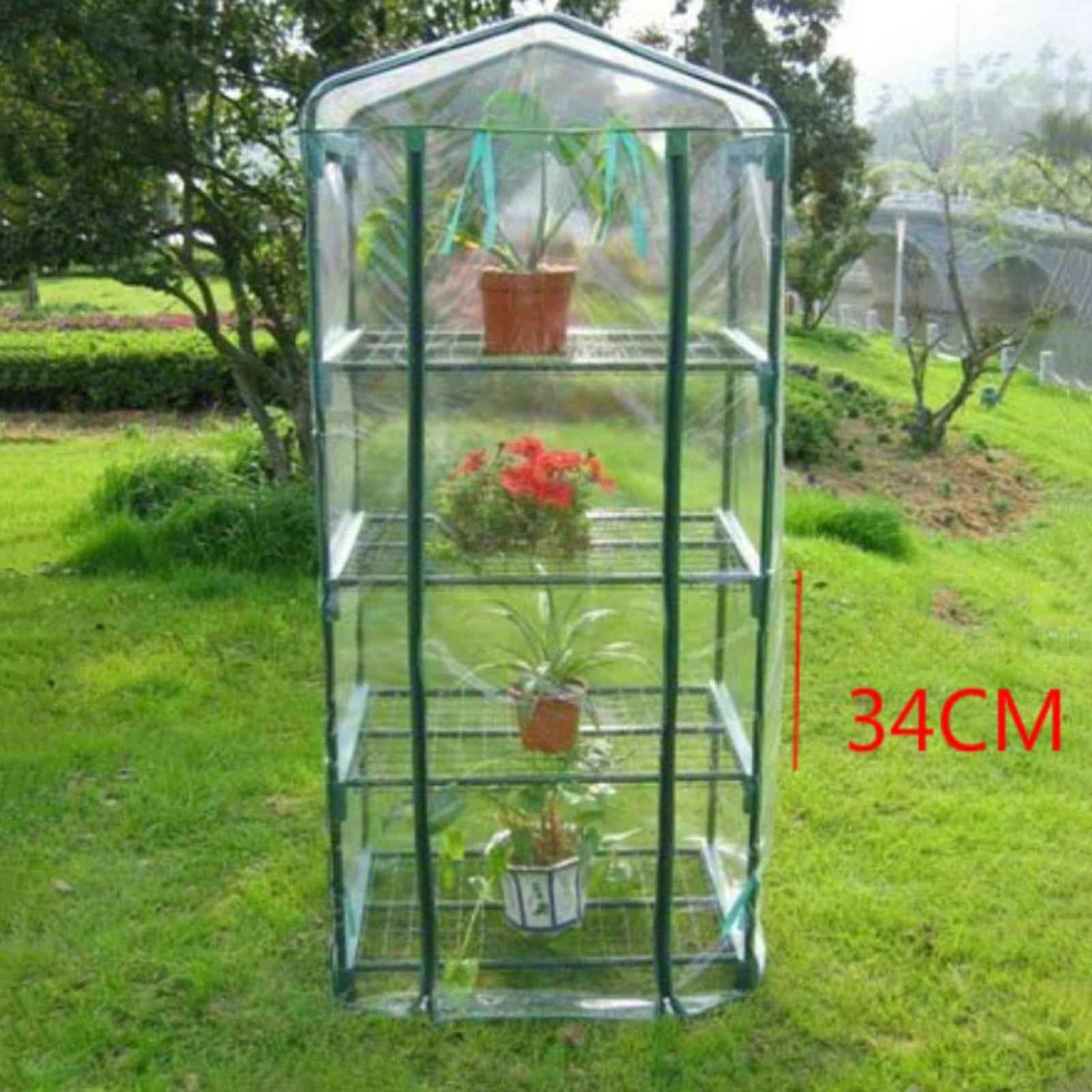 PVC 4 Tier Plant Cover for Mini Greenhouse Warmhouse Flowerpot Waterproof