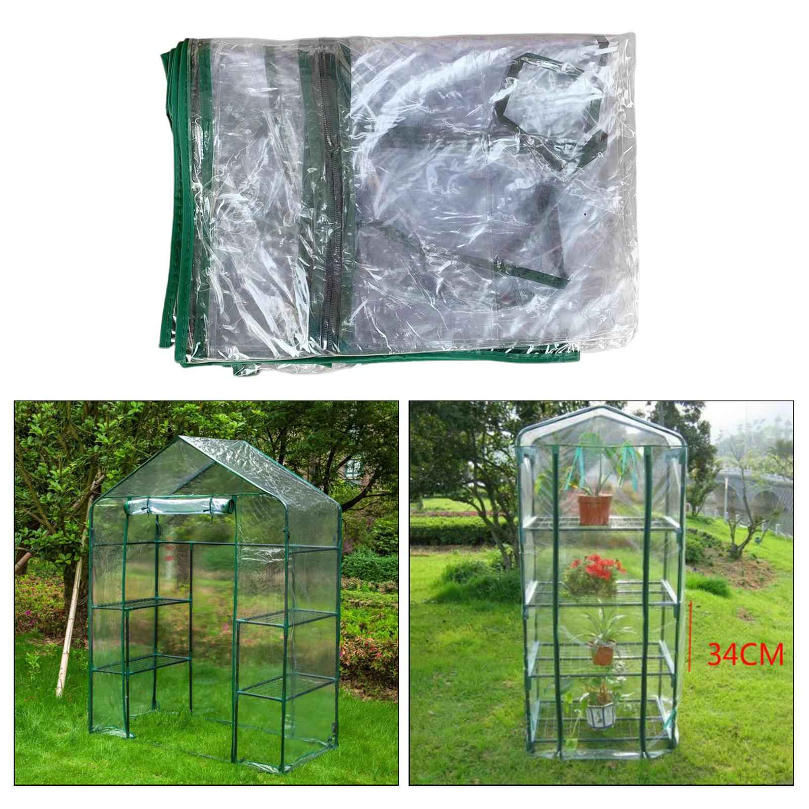 PVC 4 Tier Plant Cover for Mini Greenhouse Warmhouse Flowerpot Waterproof