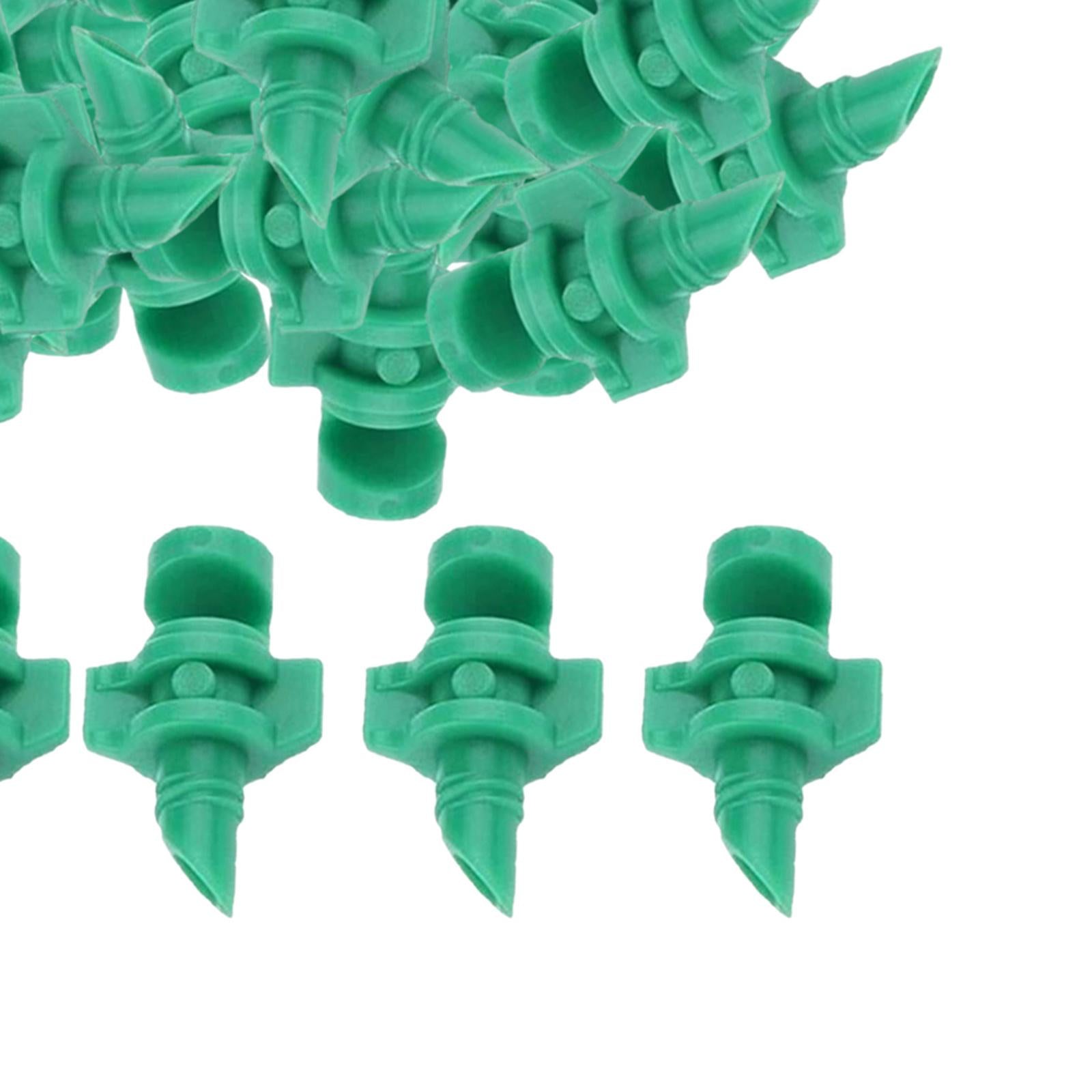 4x50pcs Micro Water Spray Misting Nozzle Sprinkler Irrigation 180 Degree Green