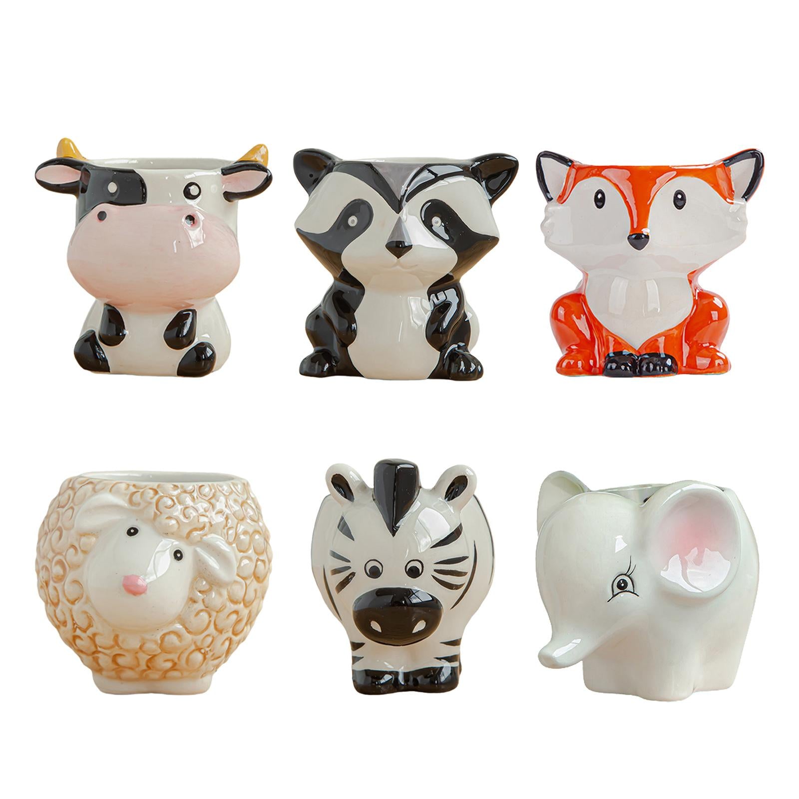 Cartoon Ceramic Plant Succulent Planter Desk Flower Pot Sheep 7x8.5x6.5cm